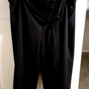 dark blue polyester pants